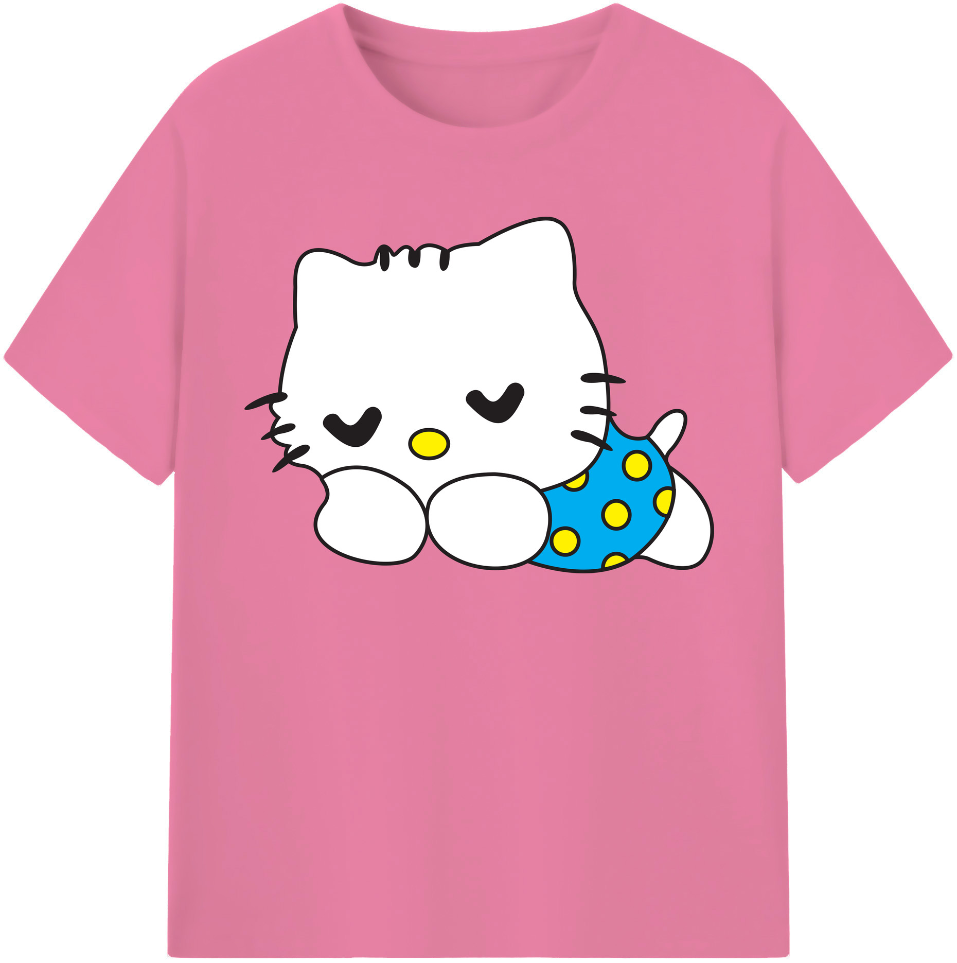 （画像用） Hello Kitty ハローキティ 綿100％半袖Tシャツ（フロントプリント）
